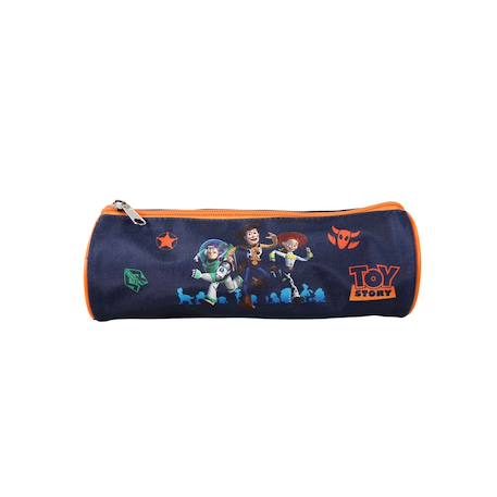 Garçon-Accessoires-Fourniture scolaire-Trousse-Toy story - trousse scolaire ronde - bleu - orange - garçon - 1 compartiment