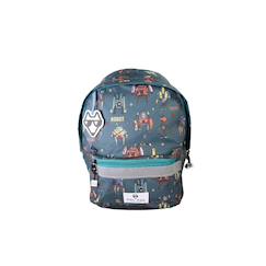-Sac à dos mini - garçon - pol fox robot - maternelle - bleu avec motif robot