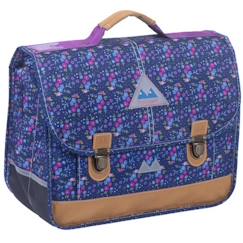 Poids plume - cartable 35 cm primaire - marine fleuri - ultra léger  - vertbaudet enfant
