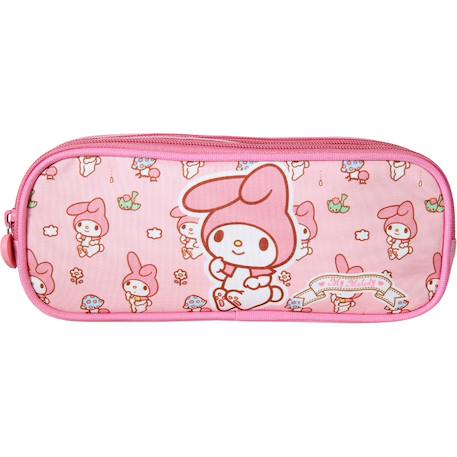 Garçon-My melody - trousse scolaire rectangulaire sweet - rose - 2 compartiments
