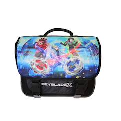 Beyblade - ? Cartable scolaire 38 cm - garçon - noir/bleu - 2 compartiments  - vertbaudet enfant