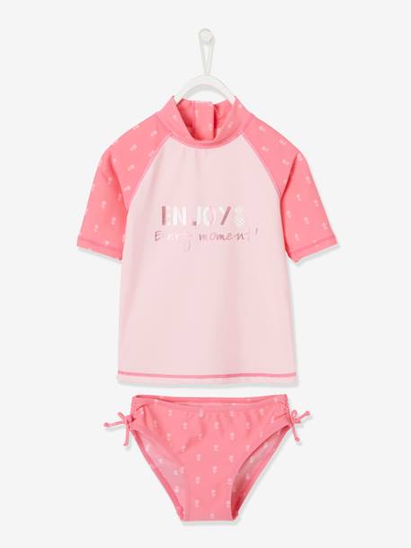 Ensemble De Bain Anti Uv Fille Rose Vertbaudet