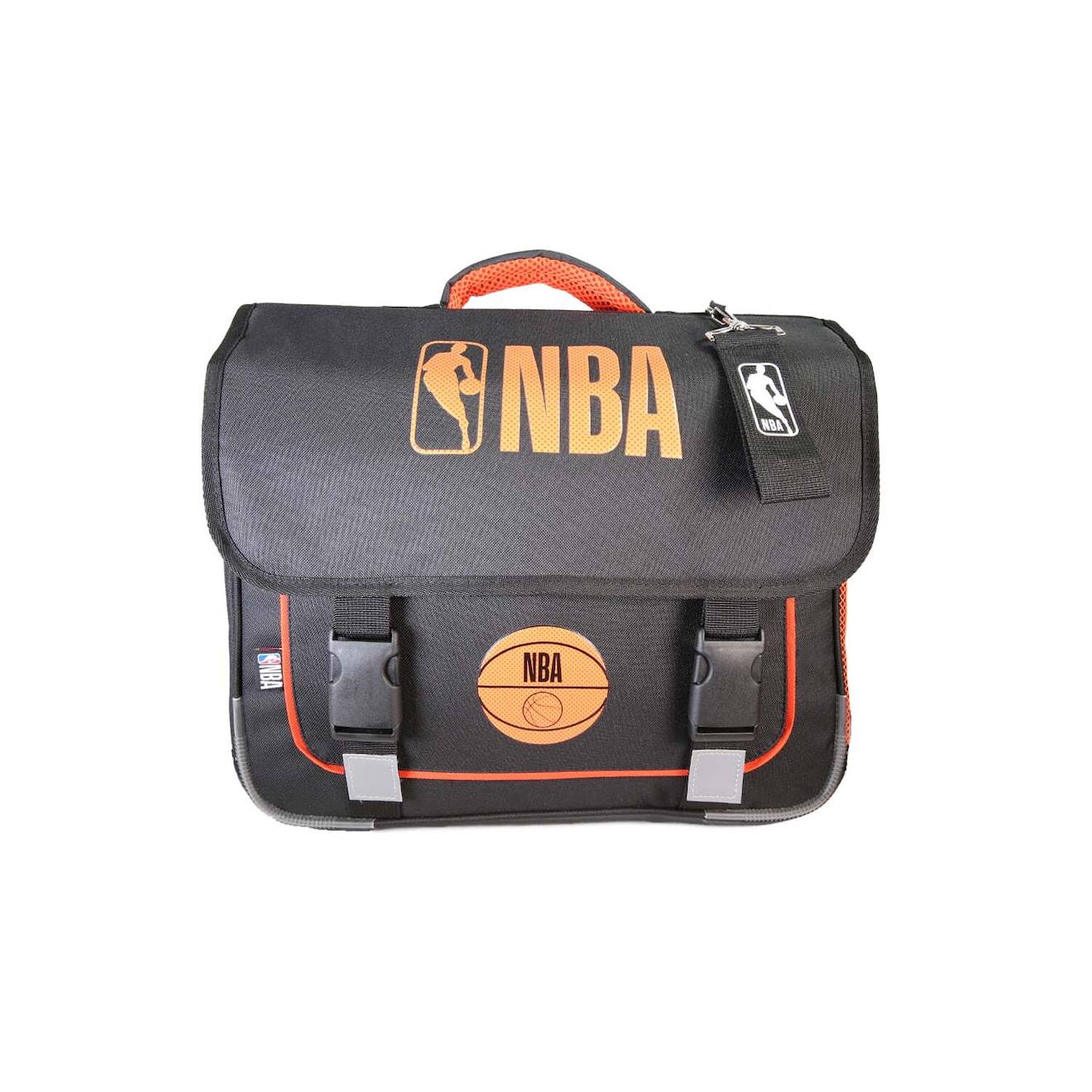 Nba - Cartable Scolaire 38 Cm - Noir/orange - Garçon - 2 Compartiments Noir