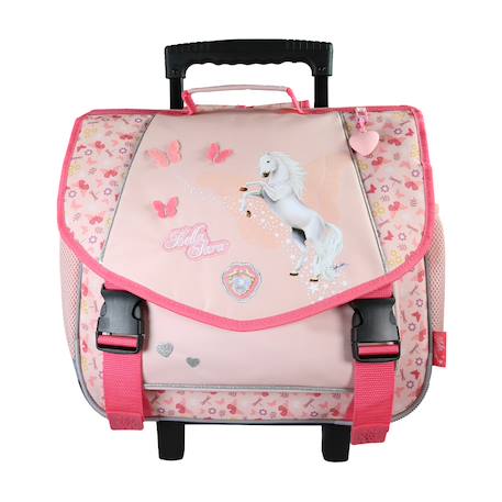 Fille-Accessoires-Bella sarra - cartable - roulettes 38 cm enfant - fille - rose - 2 compartiment