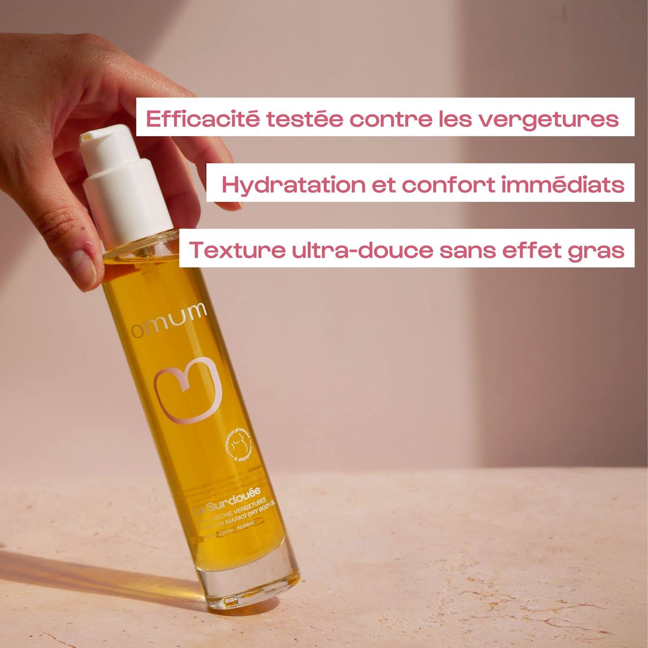 Duo In & Out Traitement Vergetures Peau Souple Et Élastique Huile Sèche 100 Ml + Complément 60 Gélules 1 Mois Multicolore (Omum) - Image 1