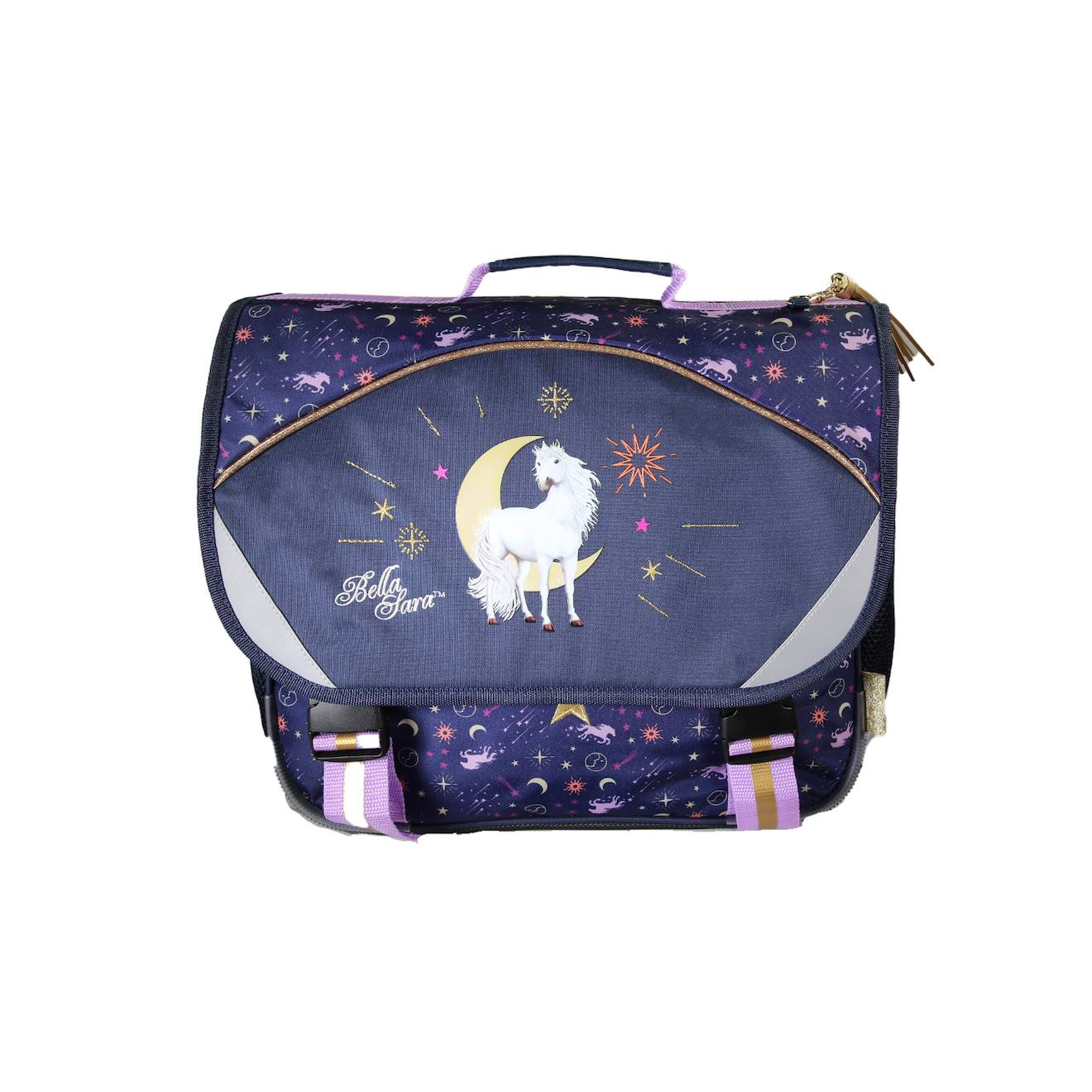 Bella Sarra - Cartable 38 Cm Bella Sara Celeste - Fille - Bleu Nuit - 2 Compartiments Bleu