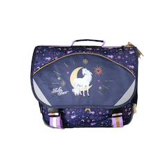 Bella sarra - cartable 38 cm bella sara celeste - fille - bleu nuit - 2 compartiments  - vertbaudet enfant