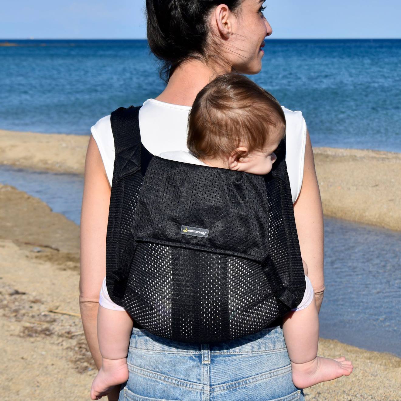 Porte-bébé Black (6 Mois Et +) Noir (Minimonkey) - Couverture