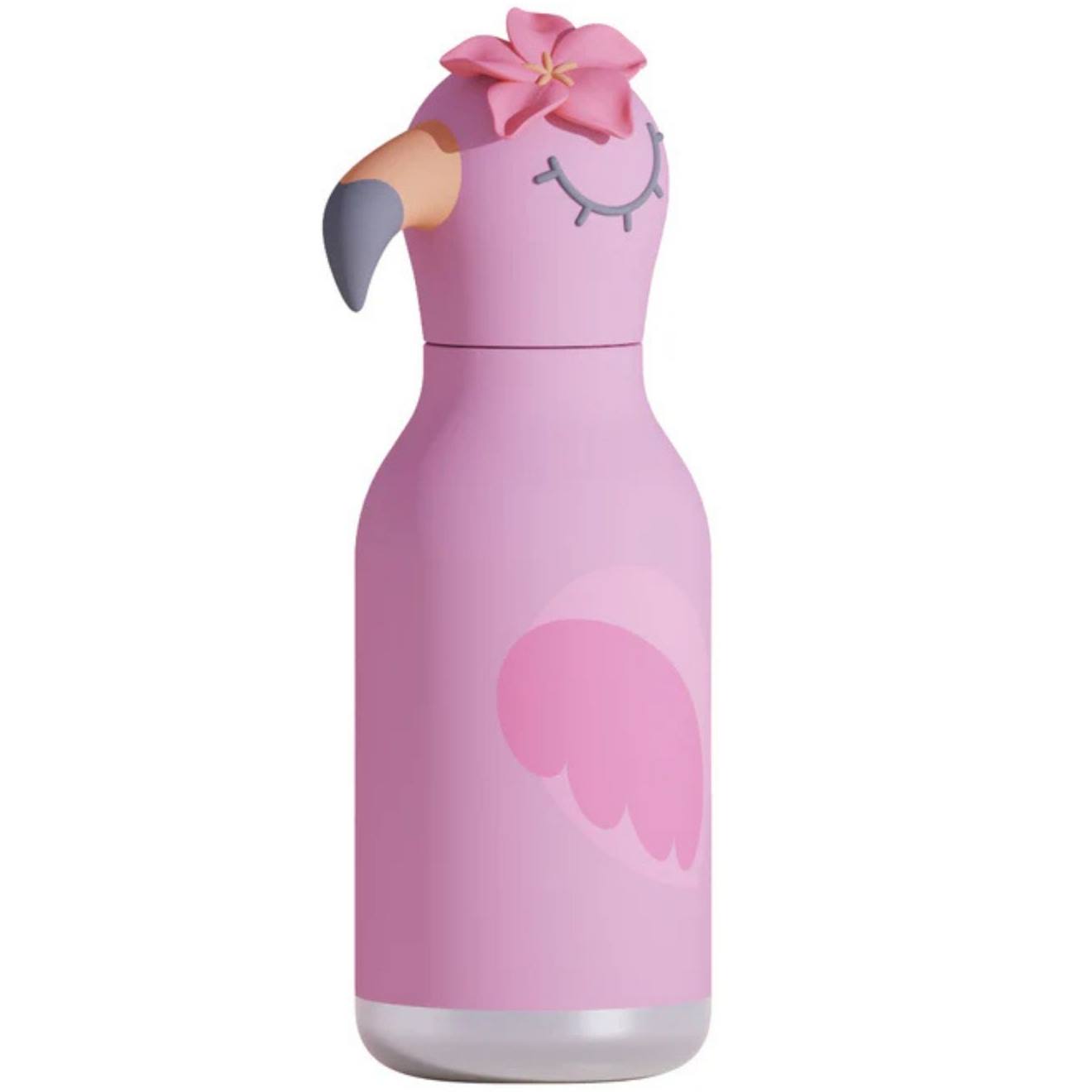 Gourde Isotherme Bestie Flamant Rose (460 Ml) Rose, Corail, Gris