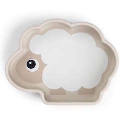 Puériculture-Repas-Vaisselle, coffret repas-Bol silicone avec ventouse sheepy sable