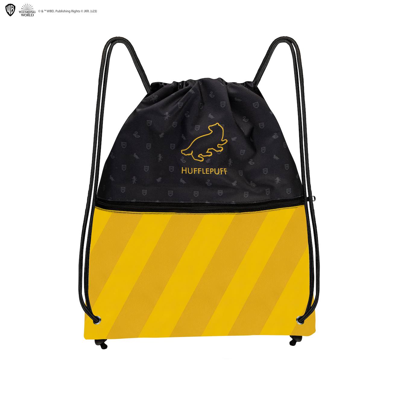 Sac À Dos À Cordon Poufsouffle - Harry Potter Jaune Noir