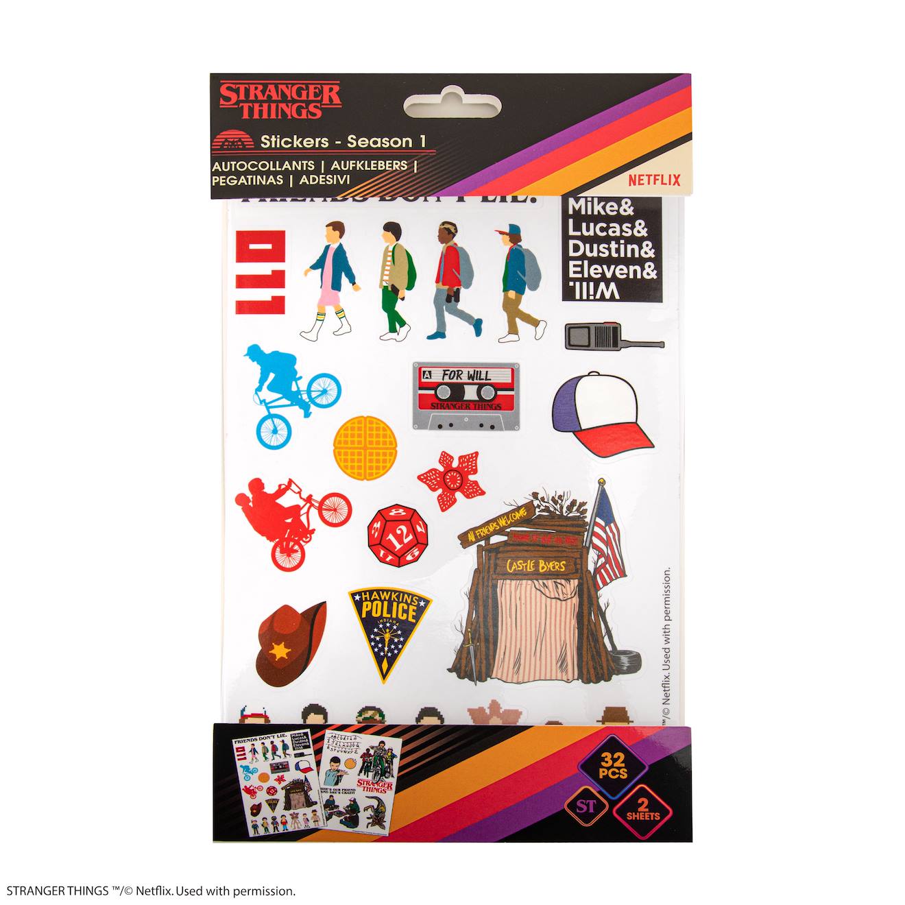 Autocollants Stranger Things Saison 1 - Stranger Things Multicolore