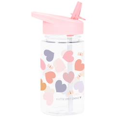 Puériculture-Repas-Vaisselle, coffret repas-Gourde et thermos-Gourde cœurs (450 ml)