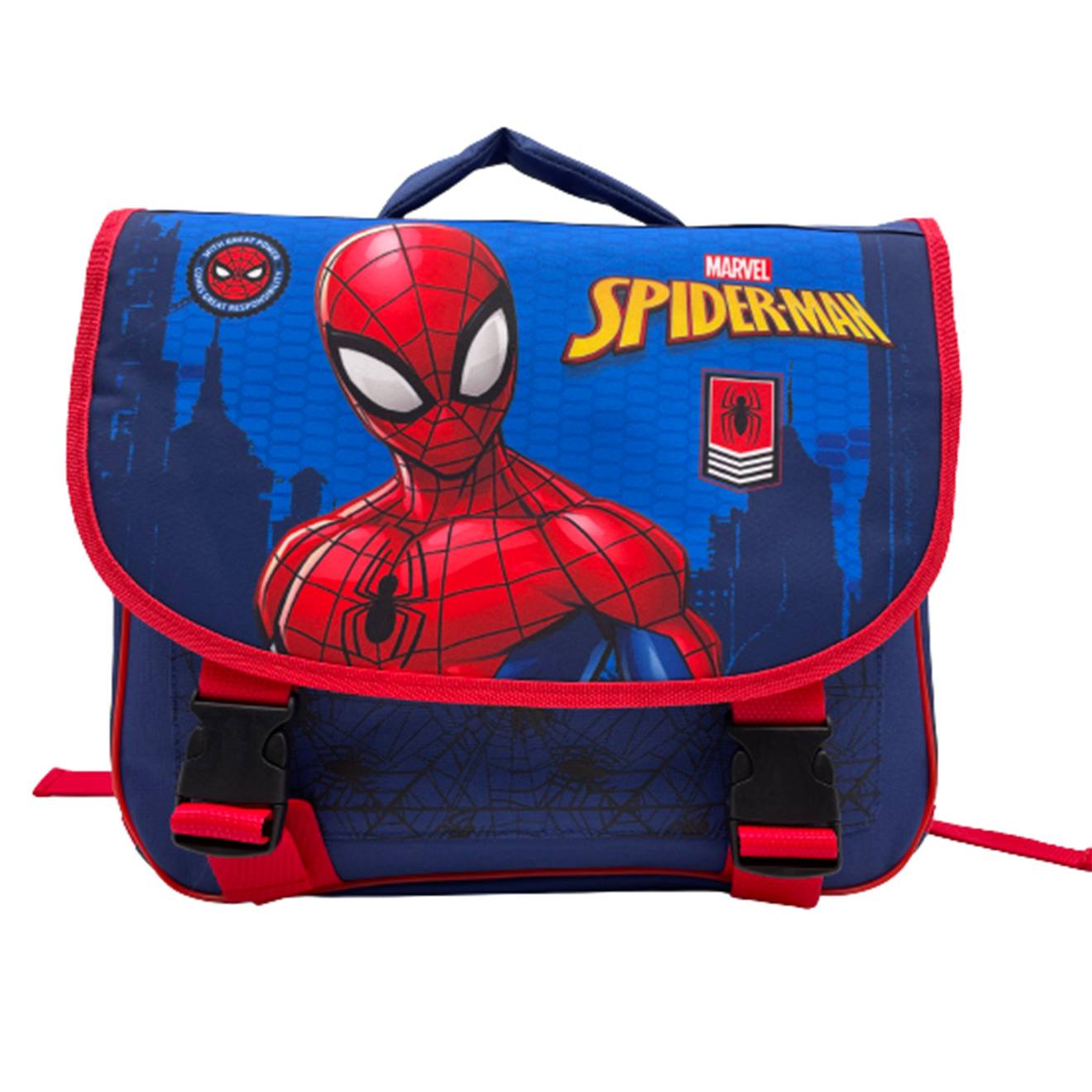 Cartable Personnage Licence Spiderman Bleu