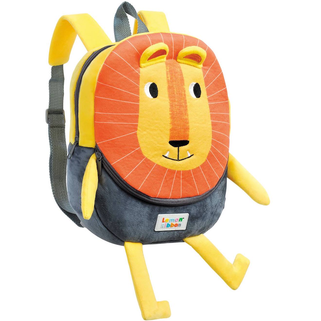 Sac À Dos Maternelle En Peluche Jaune Lion