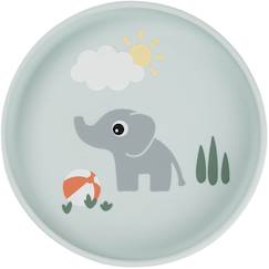 Puériculture-Repas-Vaisselle, coffret repas-Assiette ventouse en silicone playground