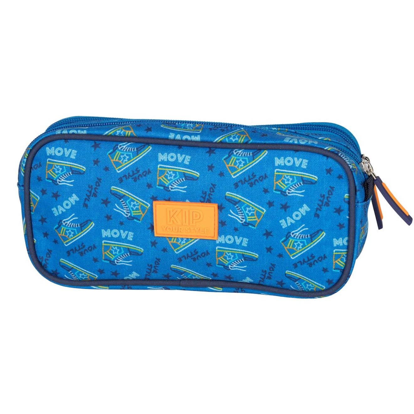 Trousse Rectangulaire Kip En Tissu Synthtique 22 Cm Racing Double Zips Bleu 13 €