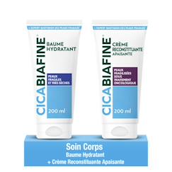 -Duo soin corps expert – baume hydratant 200 ml & crème reconstituante apaisante 200 ml cica