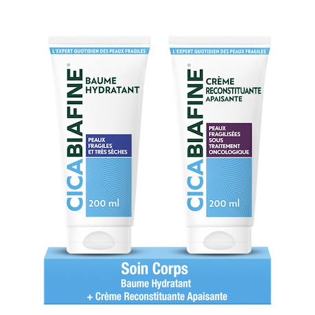 Biafine - Duo Soin Corps Expert – Baume Hydratant 200 Ml & Crème Reconstituante Apaisante 200 Ml Cica Multicolore