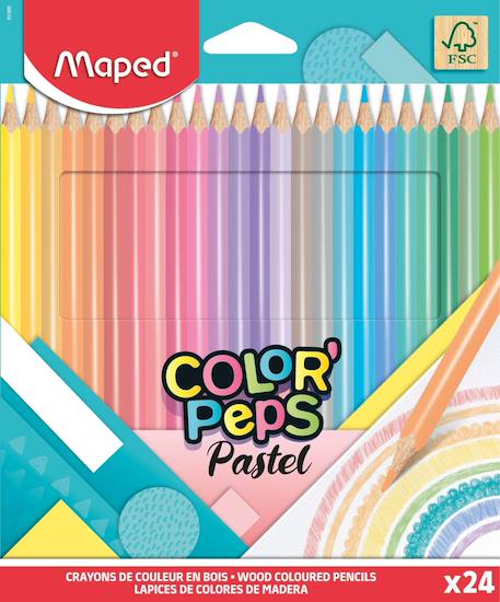 Fille-Accessoires-Fourniture scolaire-Crayons de couleur color peps pastels en bois