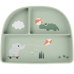 Puériculture-Repas-Vaisselle, coffret repas-Assiette à compartiments ventouse playground