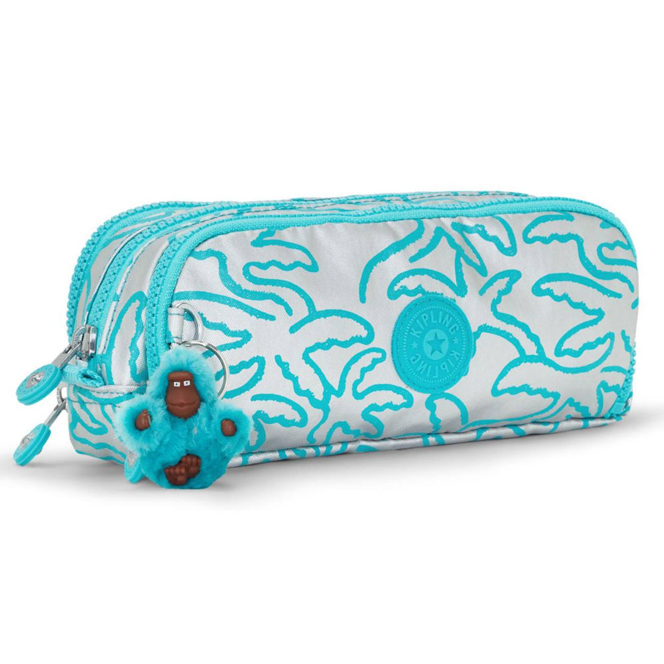 Trousse Crayons Nylon Kipling 3 Zips 32 Emplacements Bleu Gris 40 €