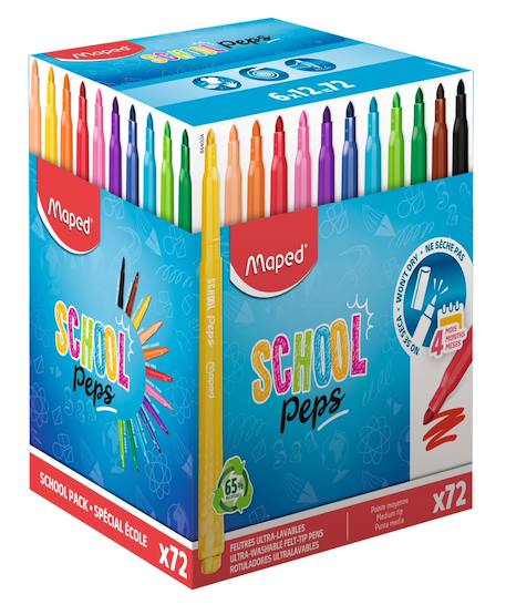 Fille-Accessoires-Fourniture scolaire-stylo, règle, ciseaux-Feutres school pep's long life
