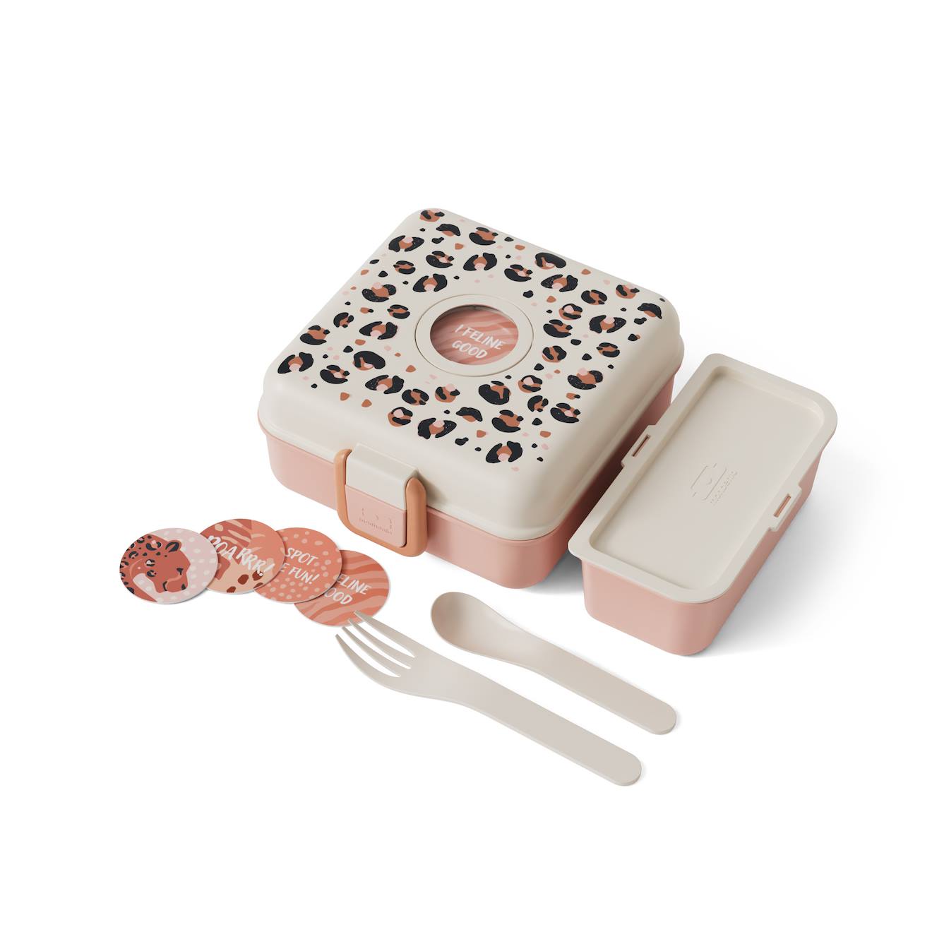 Boite À Sandwich Et Goûter 850ml Snacky Rose Leopard