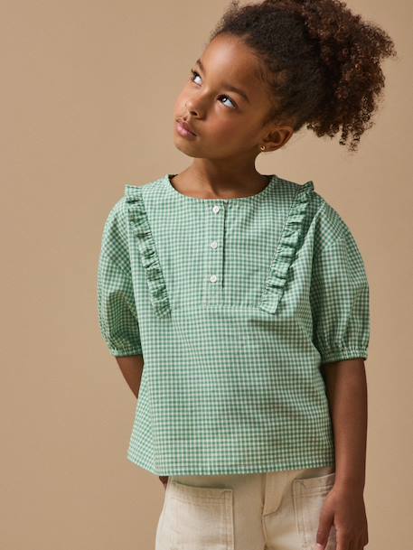 Fille-Blouse imprimée vichy fille