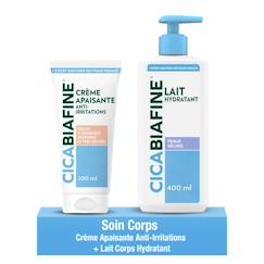 -Duo hydratation & apaisement corps – crème apaisante anti-irritations 200 ml & lait hydratant 400 ml cica
