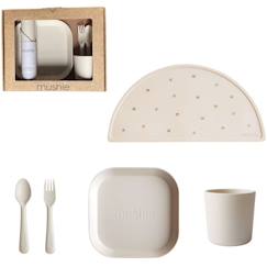 Puériculture-Repas-Vaisselle, coffret repas-Coffret repas en silicone blush (3 pièces)
