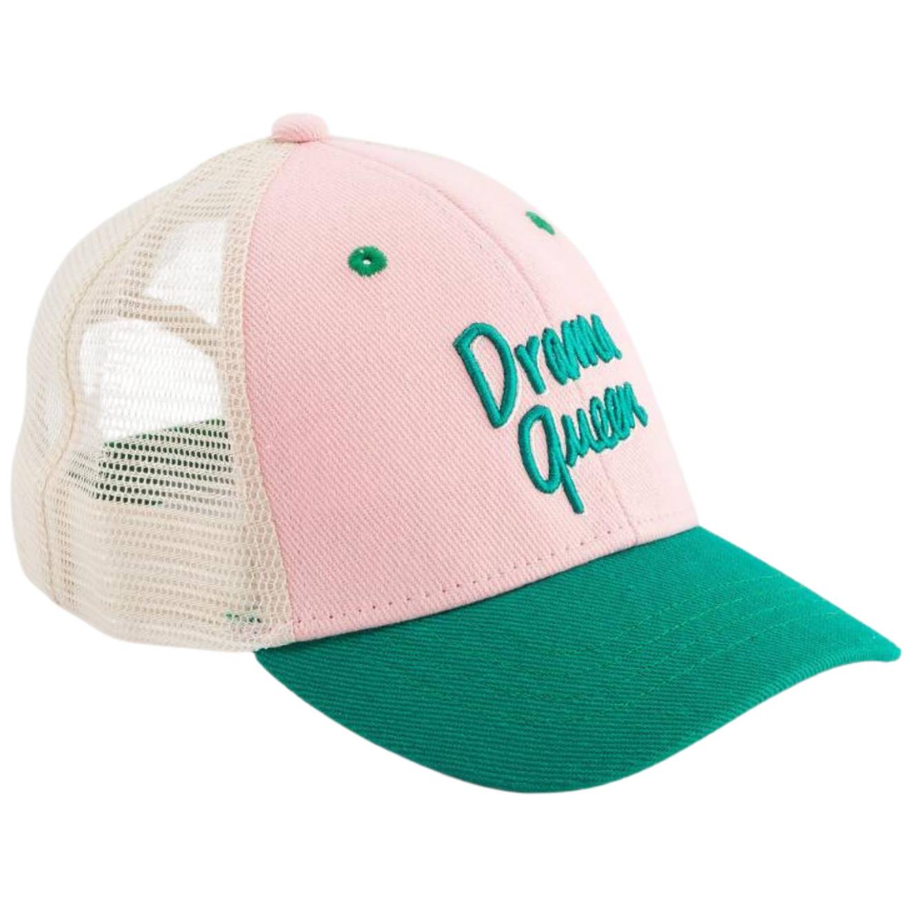 Casquette Enfant Trucker Drama Queen (3-6 Ans) Rose, Vert