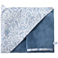 Cape de bain + gant bambou forêt enchantée  - vertbaudet enfant