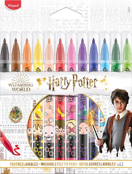 Fille-Accessoires-Fourniture scolaire-stylo, règle, ciseaux-Feutres jungle décorés harry potter