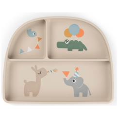Puériculture-Repas-Vaisselle, coffret repas-Assiette à compartiments ventouse playground