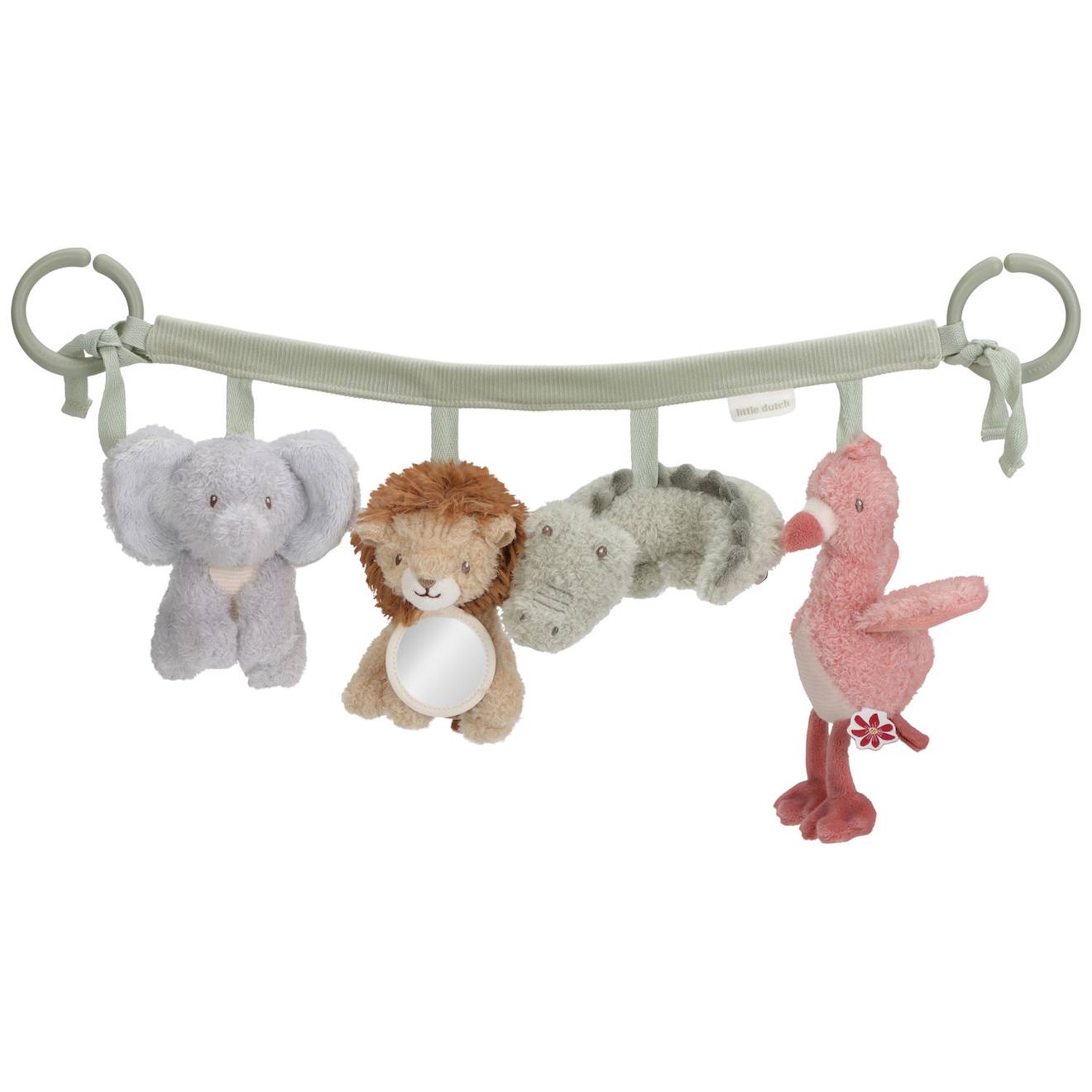 Chaîne D'activités Pour Poussette Safari Friends Vert, Multicolore