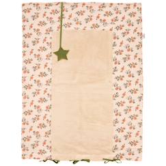 Puériculture-Matelas, accessoires de lange-Housse de matelas à langer fleurs et fougères (60x80 cm)