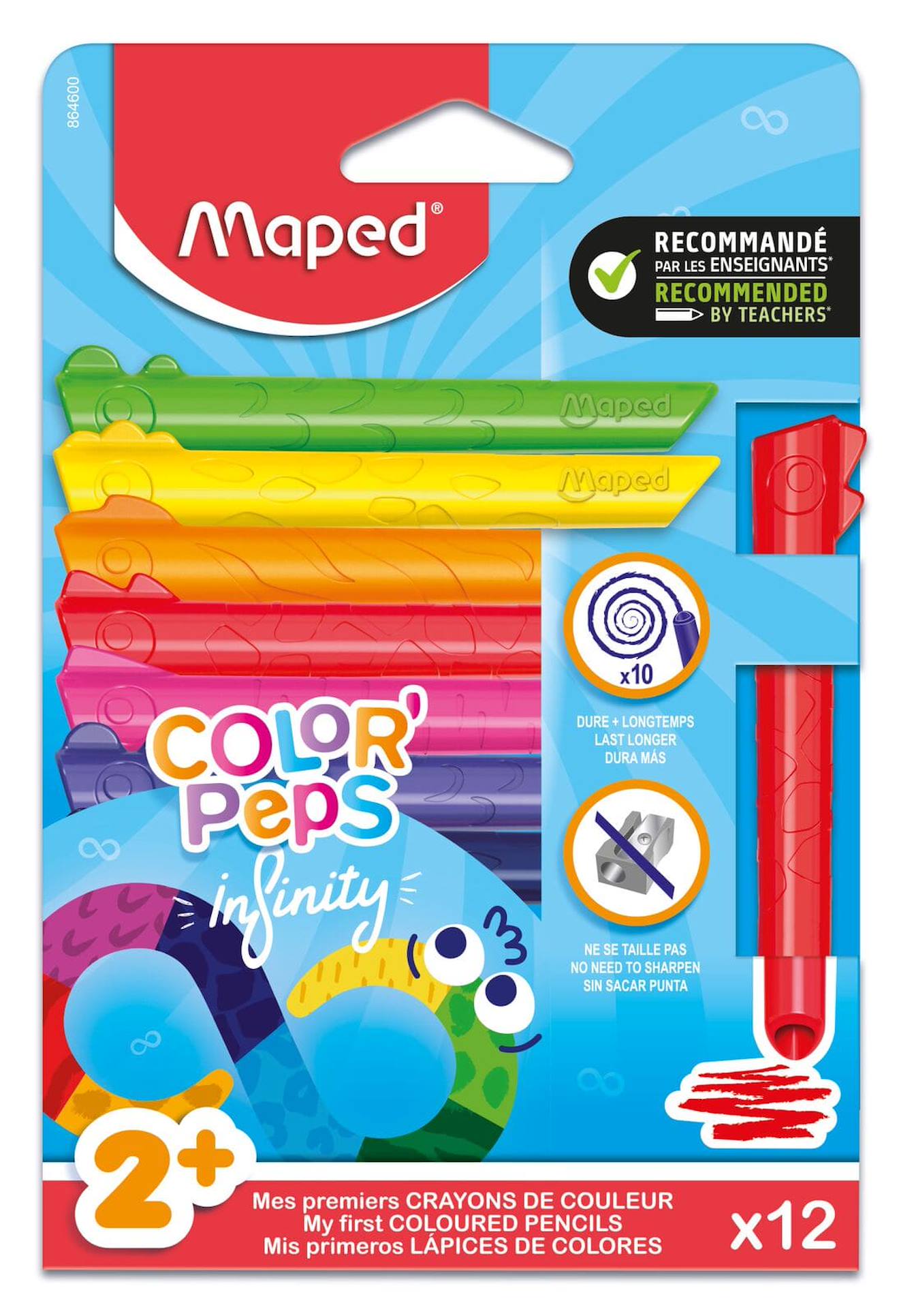 Crayons De Couleur Jumbo Infinity Multicolore
