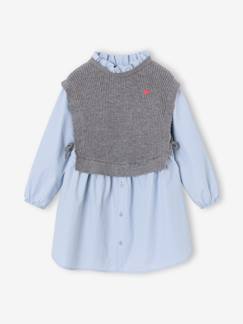 Robe-chemise fille effet 2 en 1   - vertbaudet enfant