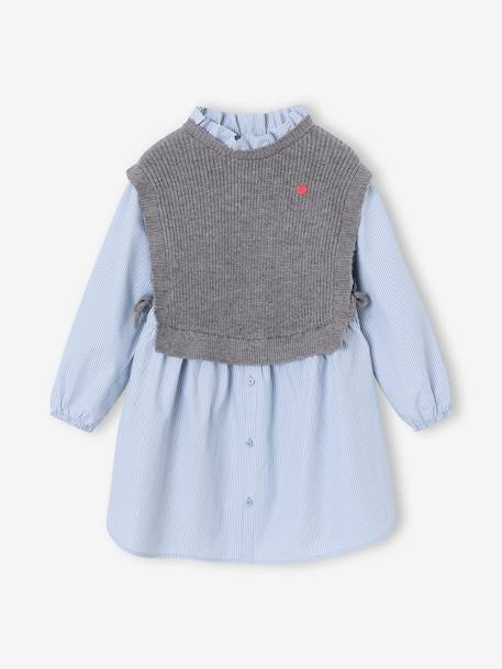 Robe-chemise fille effet 2 en 1   - vertbaudet enfant