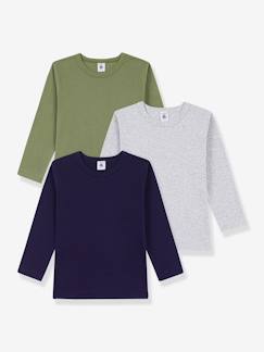 Garçon-T-shirt, polo, sous-pull-Lot 3 t-shirts manches longues