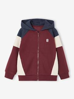 -Sweat zippé garçon capuche coloblock