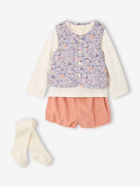 Bébé-Ensemble-Ensemble 4 pièces bébé fille