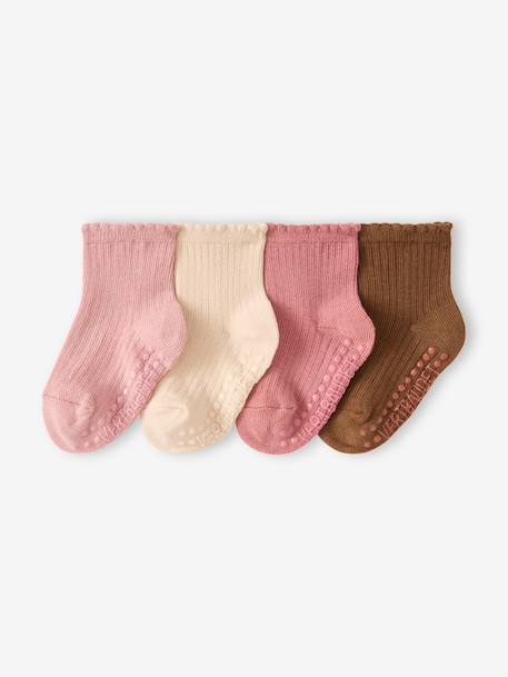 Bébé-Lot de 4 chaussettes bébé fille