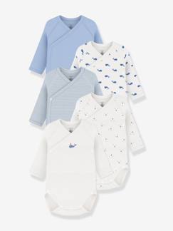 -Lot 5 bodies croisés manches longues