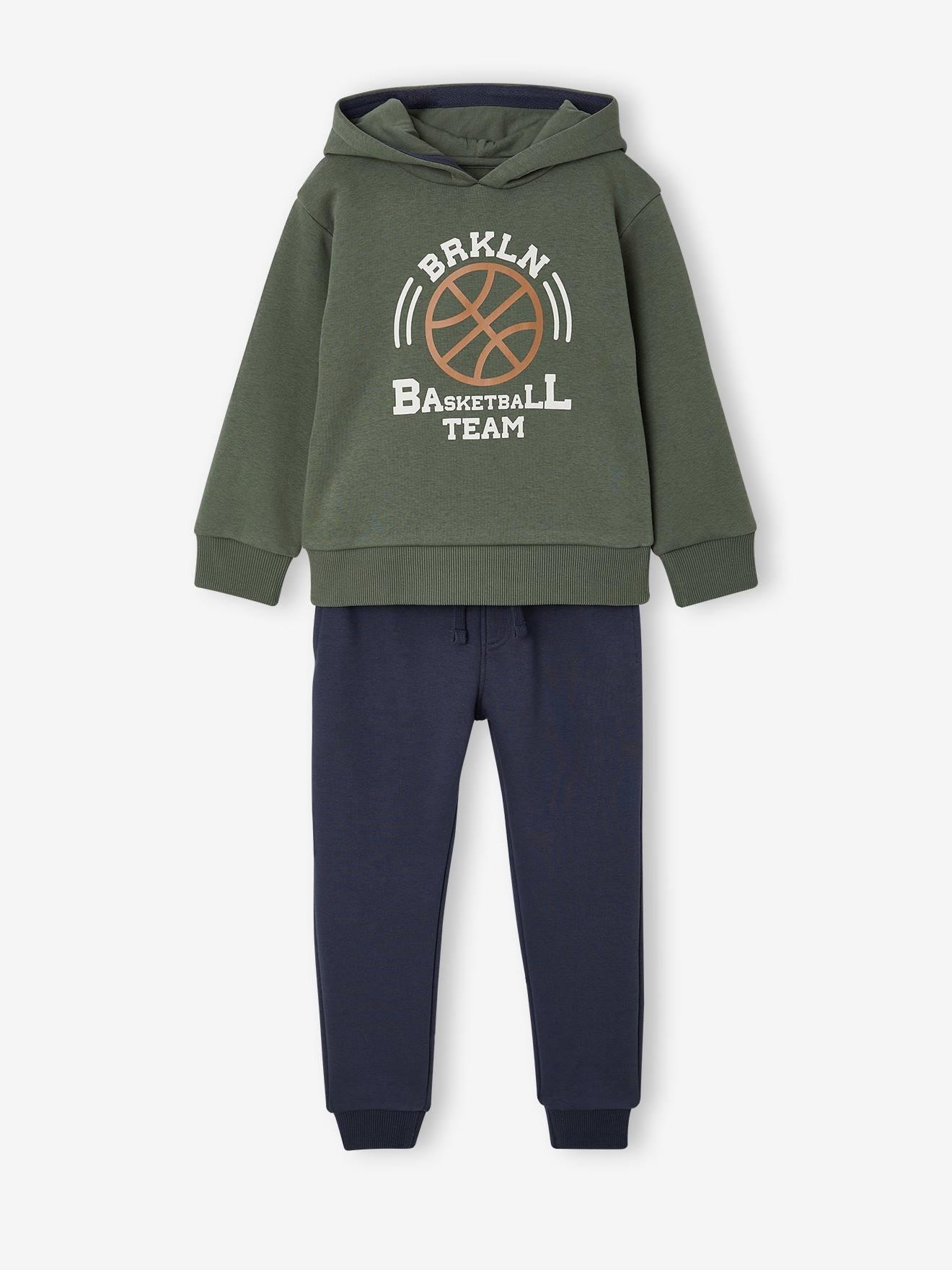Ensemble sport garon capuche vert sauge 28$