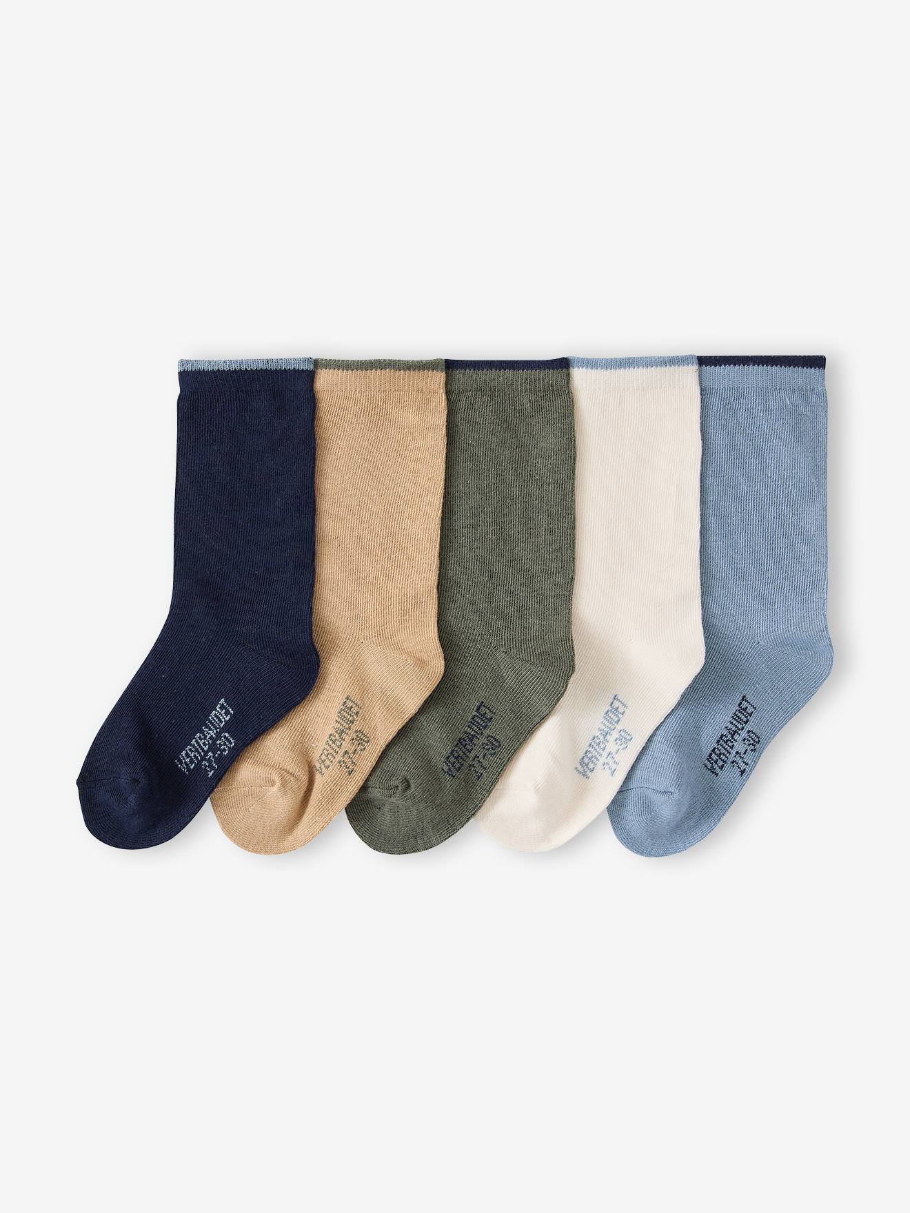 Lot de 5 paires de chaussettes Basics garon beige 8$