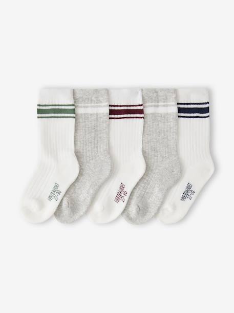 Garçon-Lot de 5 chaussettes garçon sport