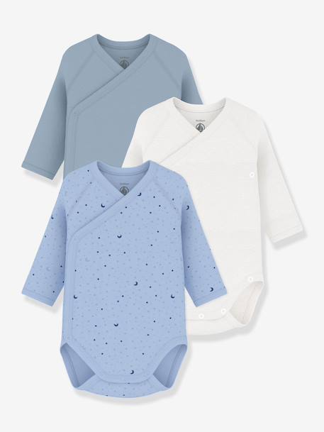 Bébé-Lot 3 bodies croisés manches longues