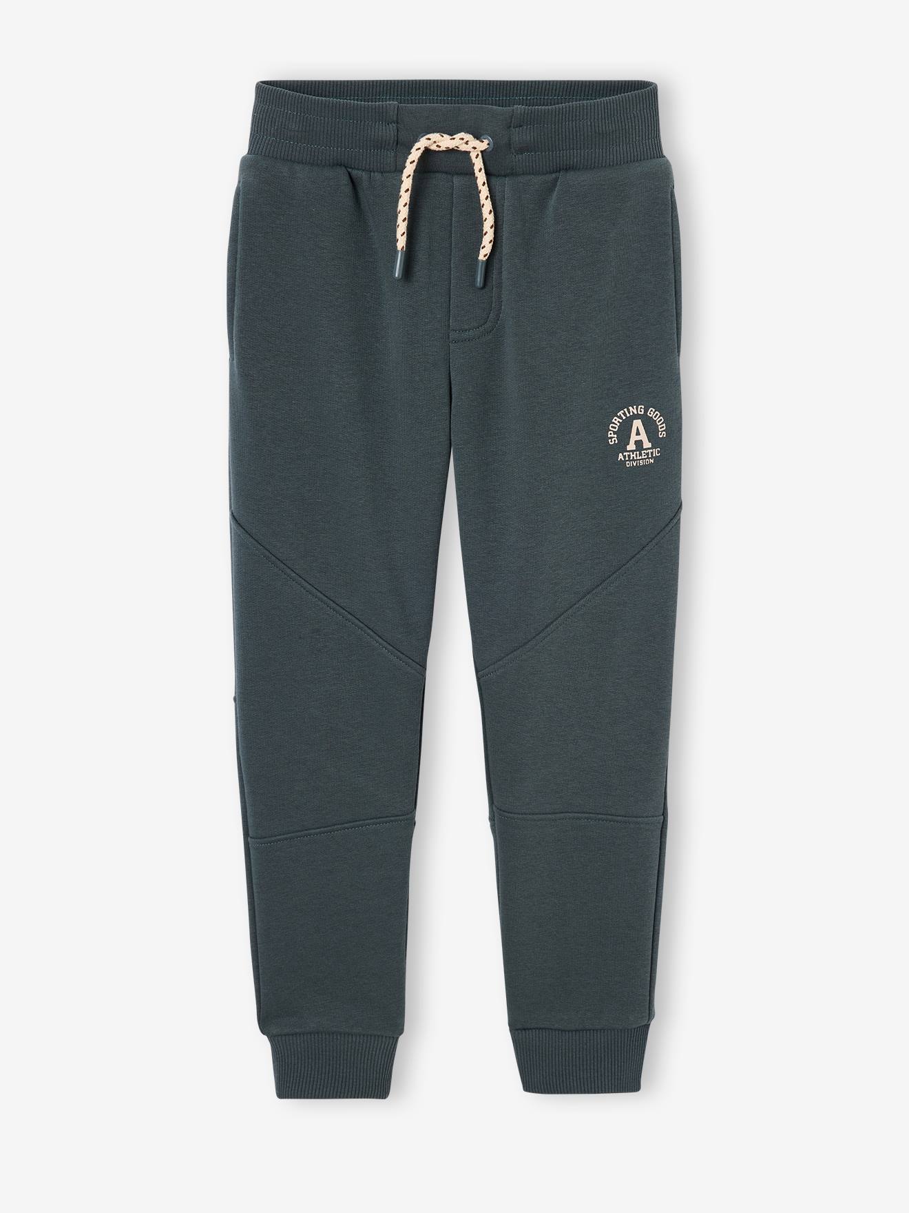 Pantalon jogging Athletic garçon en molleton lichen